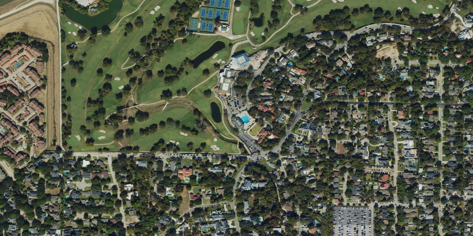 Satellite view of Colonial Country Club