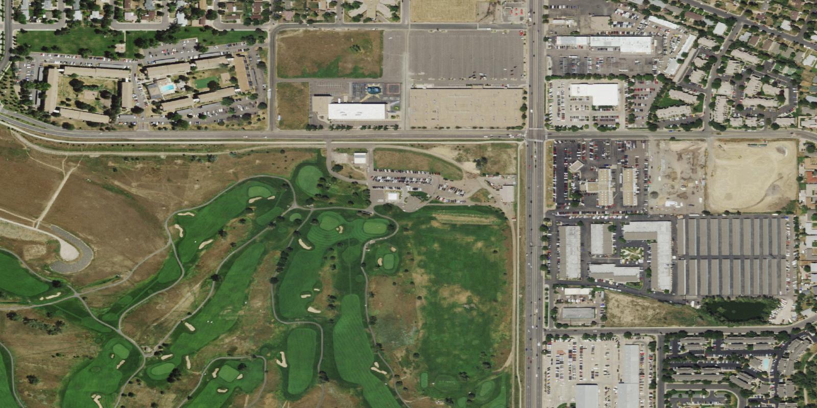 Satellite view of CommonGround Golf Course