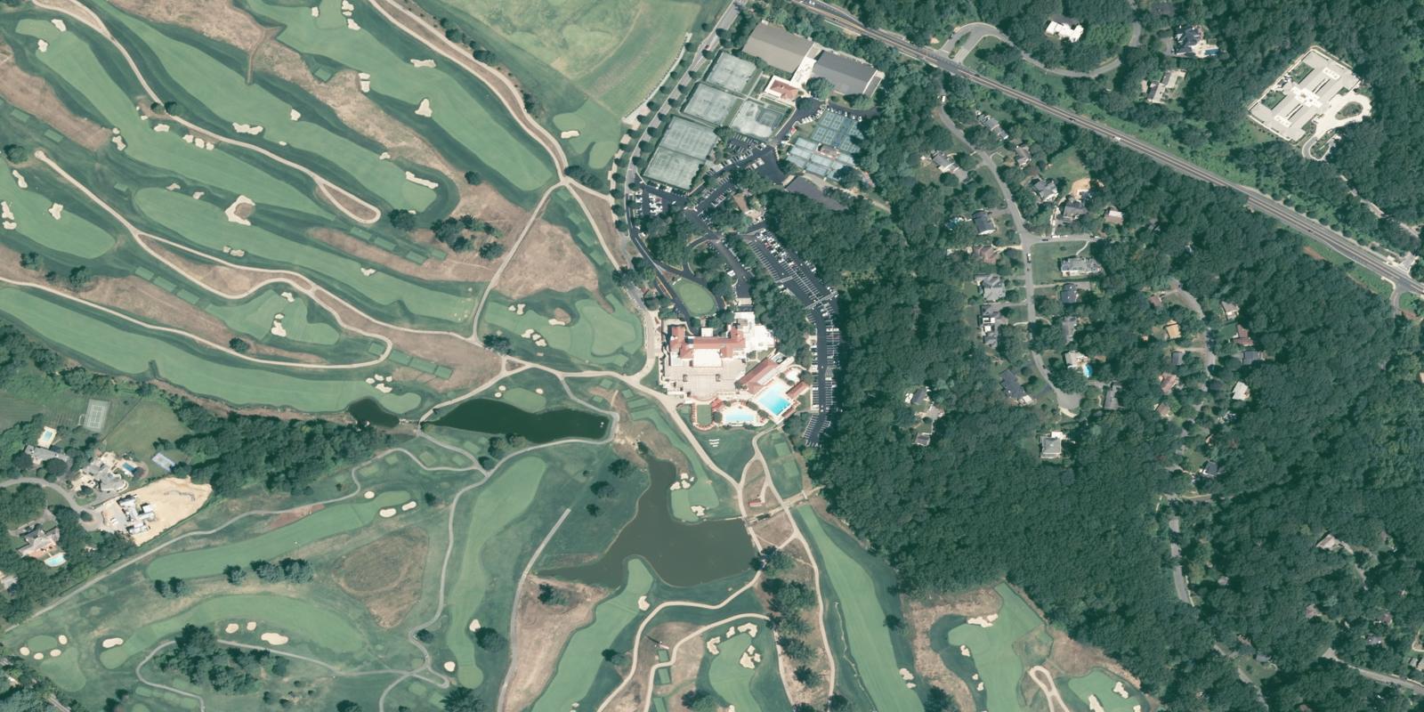 Satellite view of Congressional Country Club - Blue Course