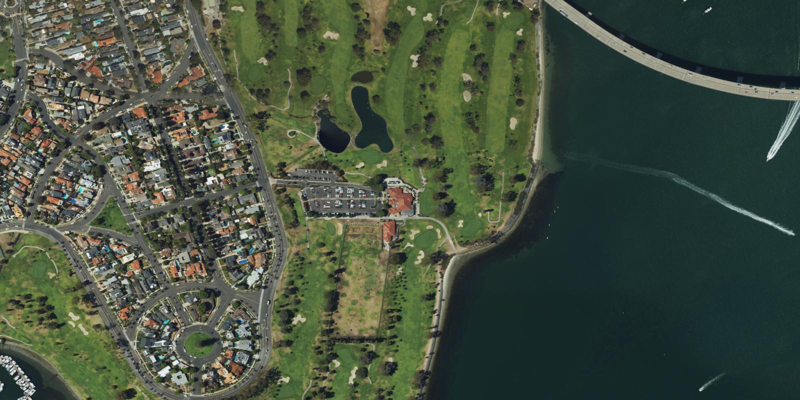Satellite view of Coronado Golf Course