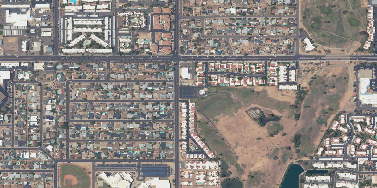 Satellite view of Coronado Golf Course