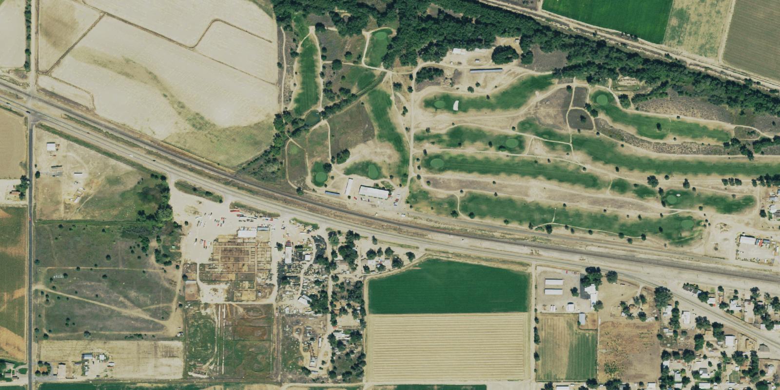 Satellite view of Cottonwood Links Golf Course
