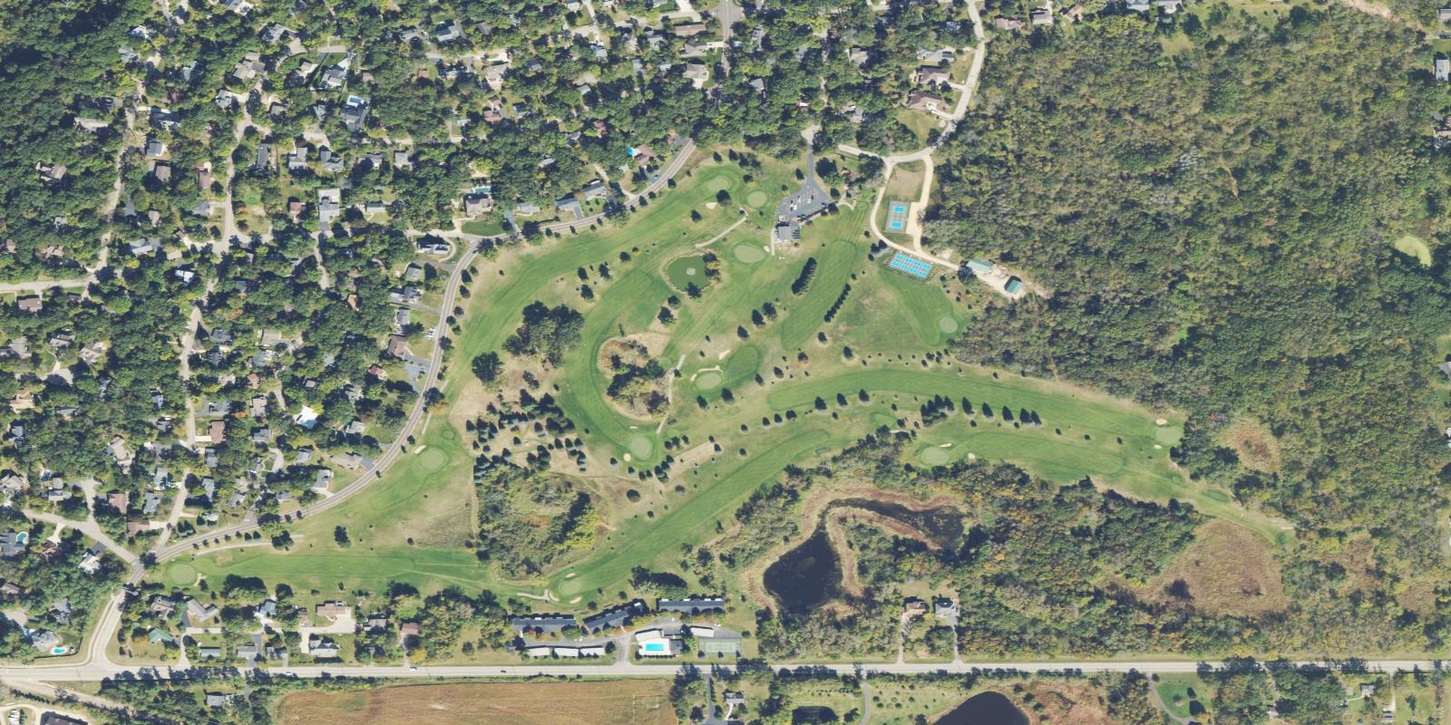 Satellite view of Country Club Estates Golf Course