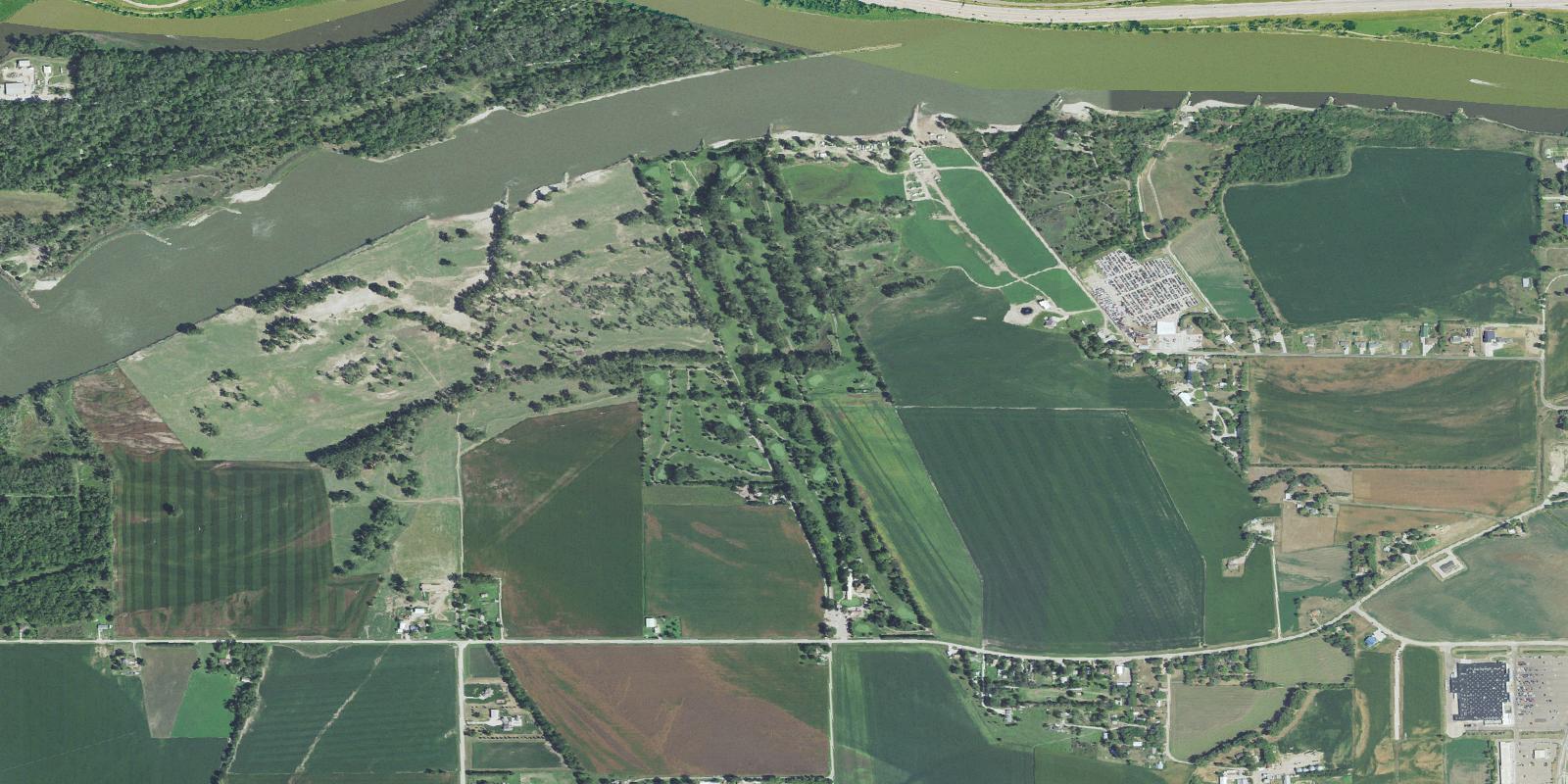 Satellite view of Covington Links Golf Course