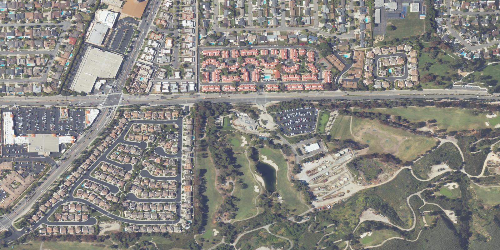 Satellite view of Coyote Hills Golf Course
