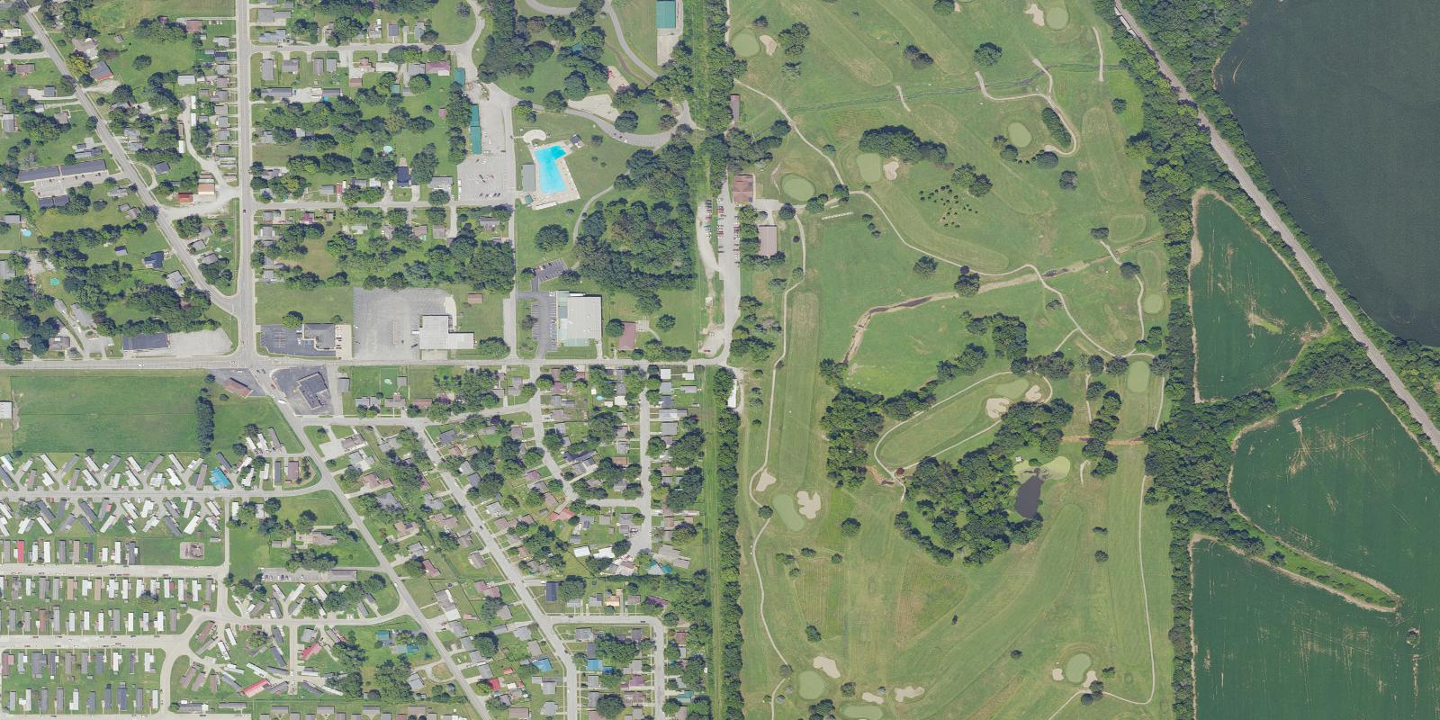 Satellite view of Crawfordsville Municipal Golf Course