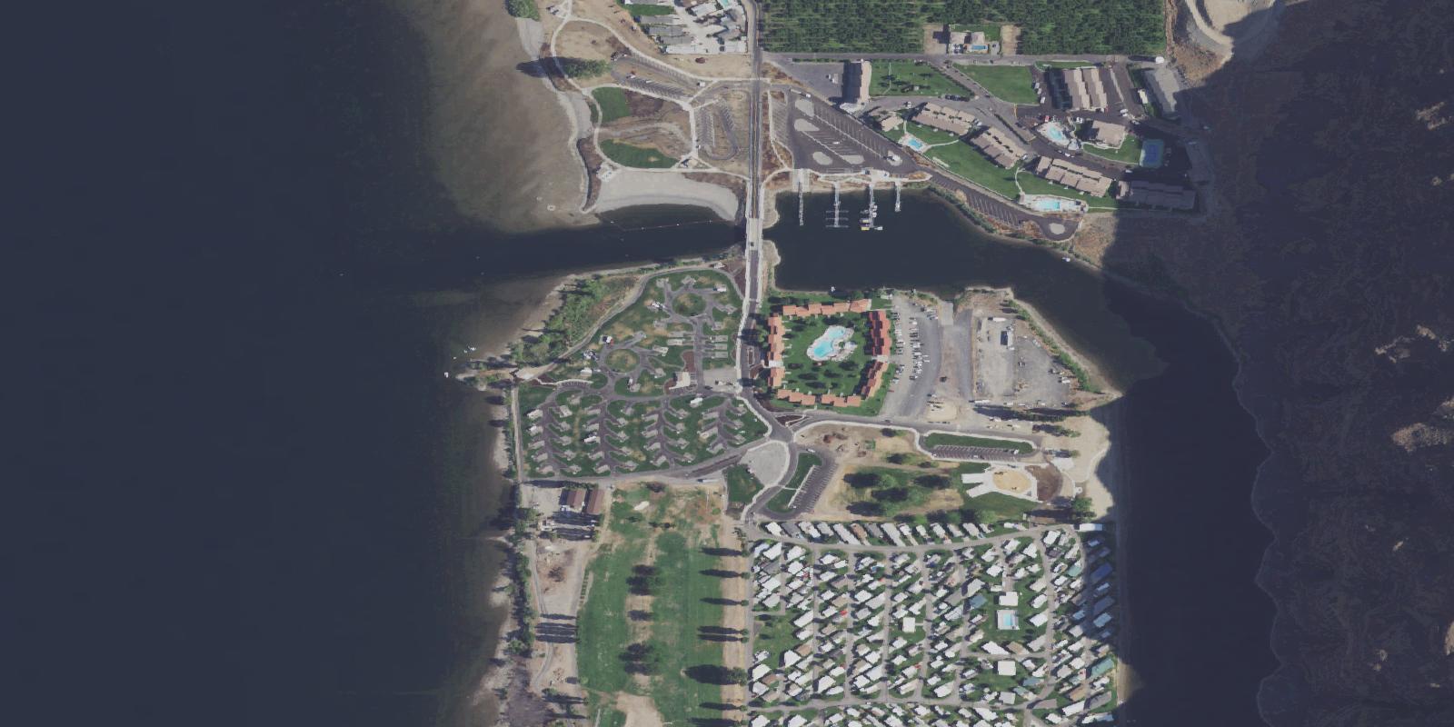 Satellite view of Crescent Bar Resort