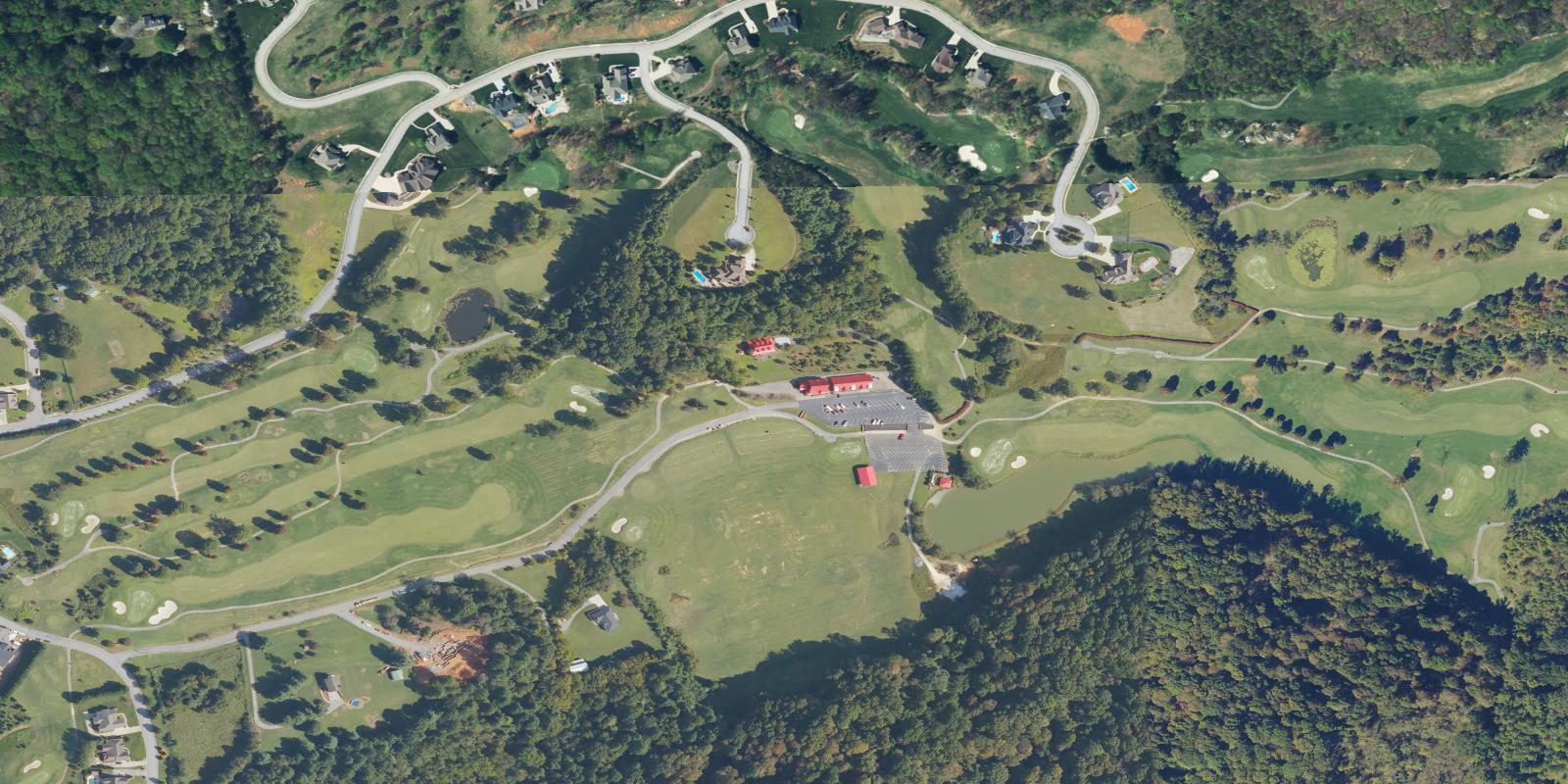 Satellite view of Crockett Ridge Golf Course