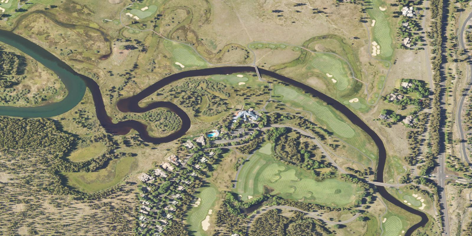 Satellite view of Crosswater Club At Sunriver