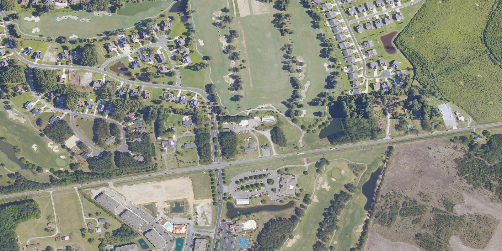 Satellite view of Crow Creek Golf Club