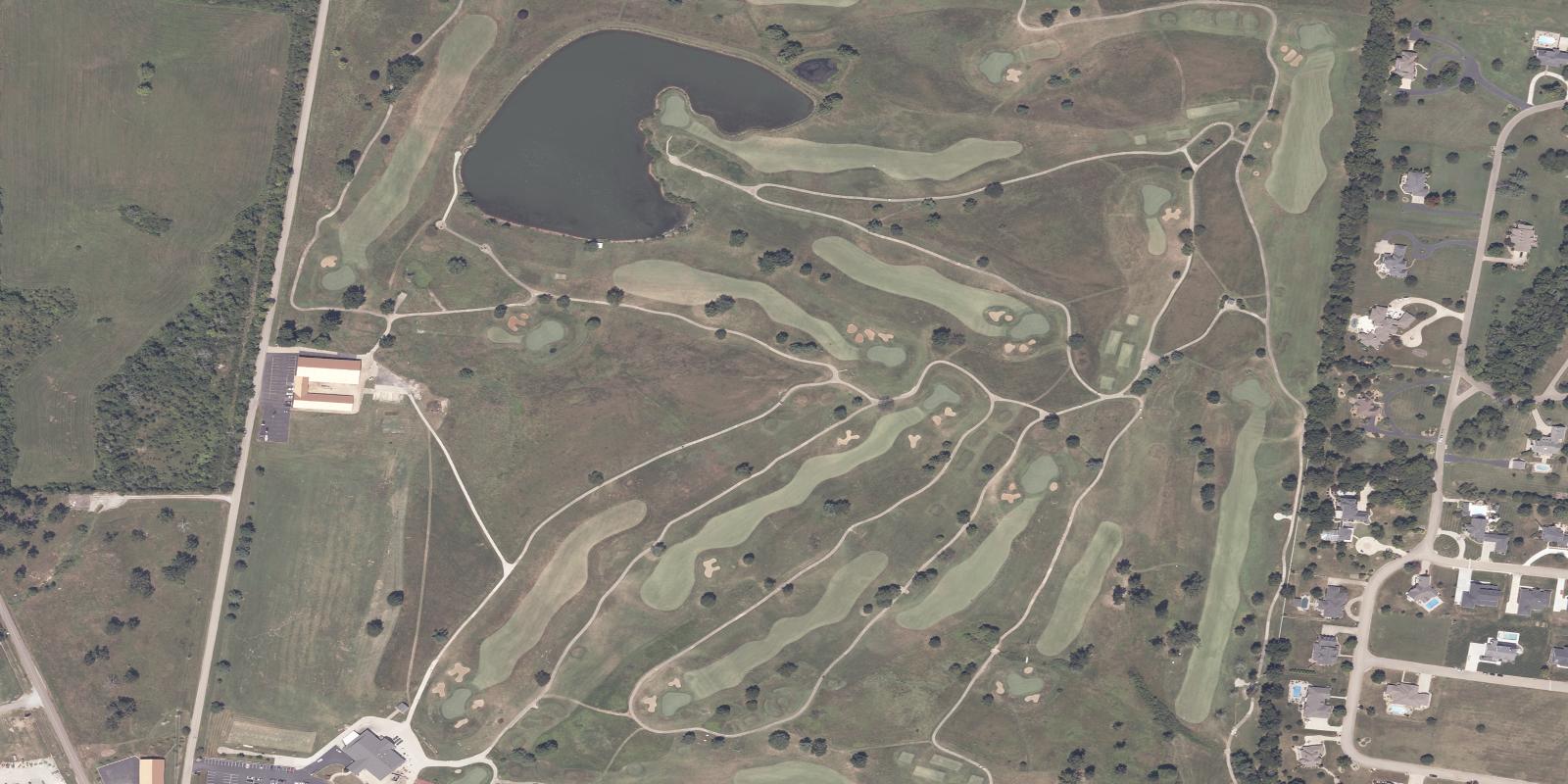 Satellite view of Crown Pointe Golf Club
