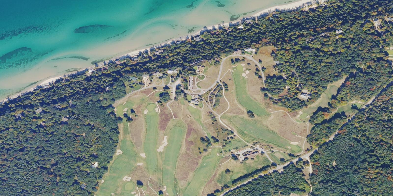 Satellite view of Crystal Downs Country Club