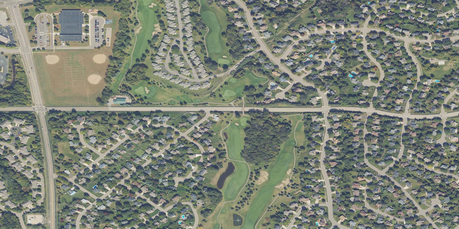 Satellite view of Crystal Lake Golf Club