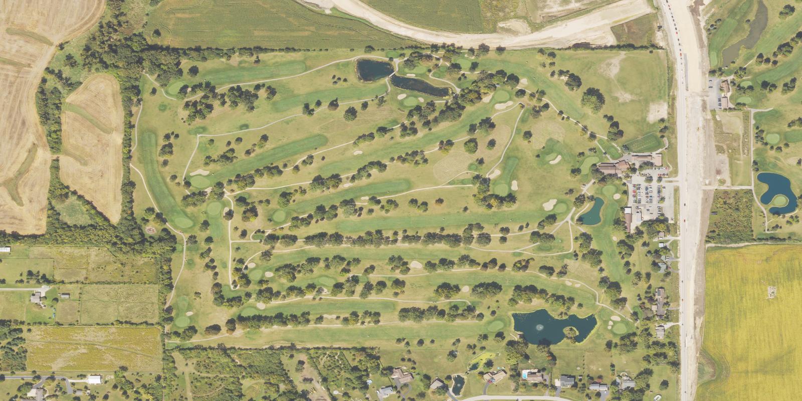 Satellite view of Crystal Woods Golf Club