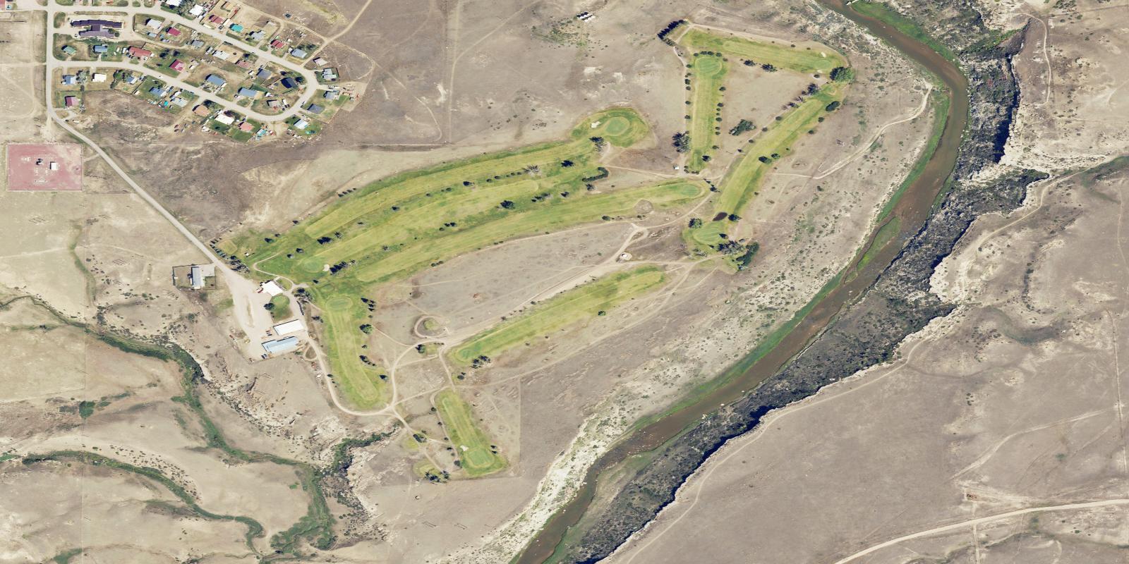 Satellite view of Cut Bank Golf & Country Club