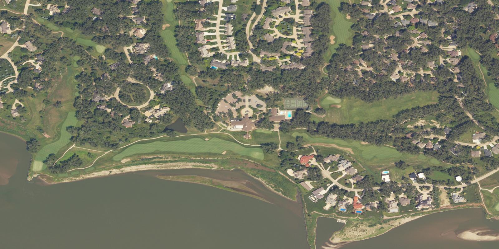 Satellite view of Dakota Dunes Country Club