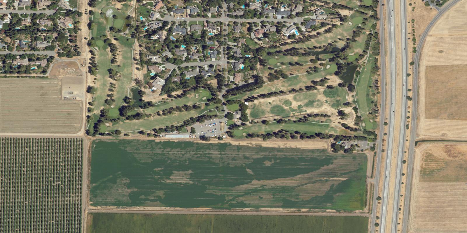 Satellite view of Davis Municipal Golf Course