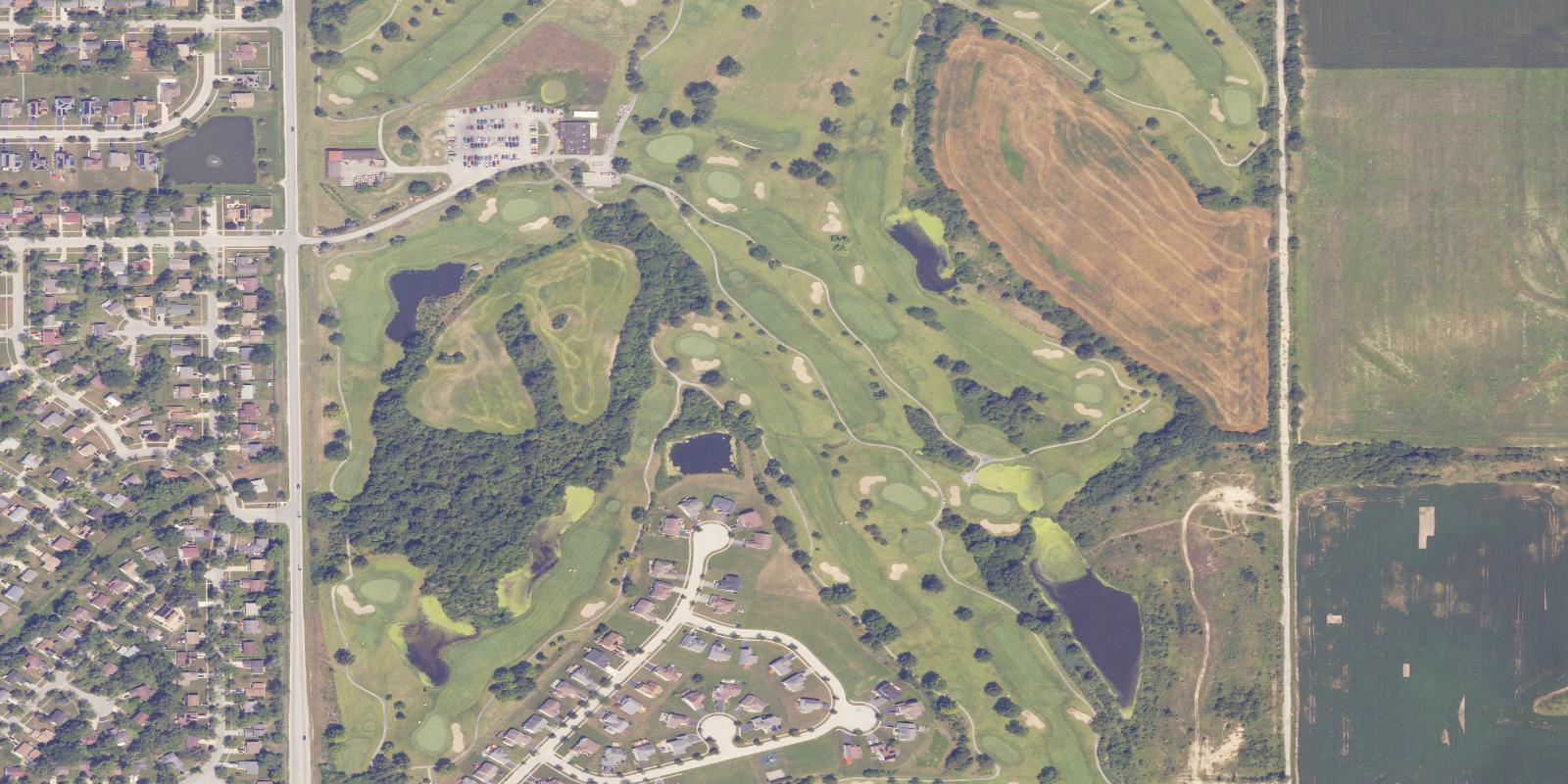Satellite view of Deer Creek Golf Course