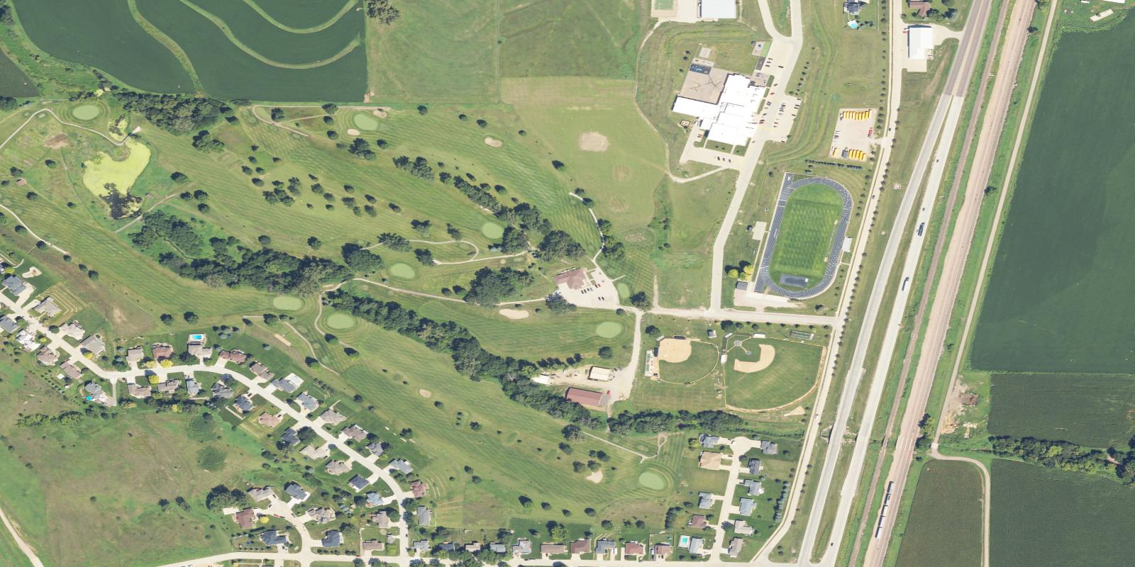 Satellite view of Deer Run Golf Course
