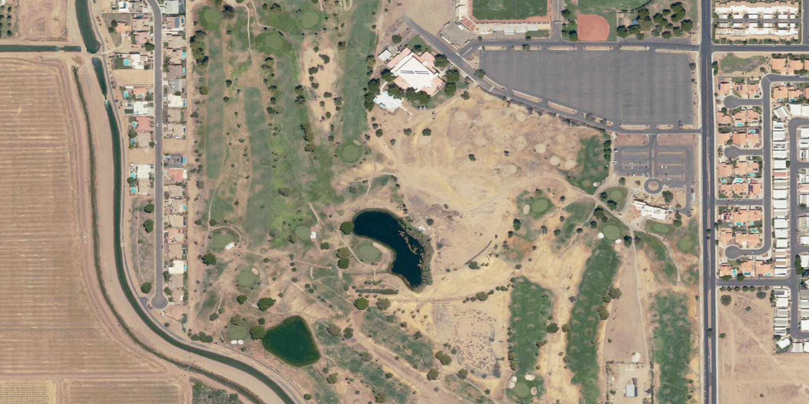 Satellite view of Desert Hills Golf Course