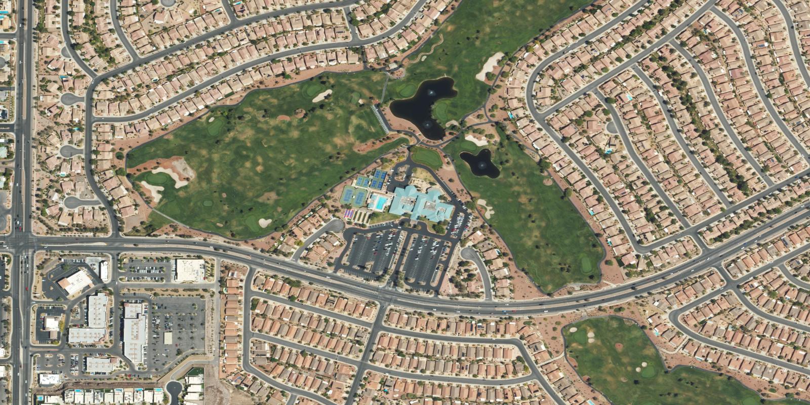 Satellite view of Desert Willow Golf Course