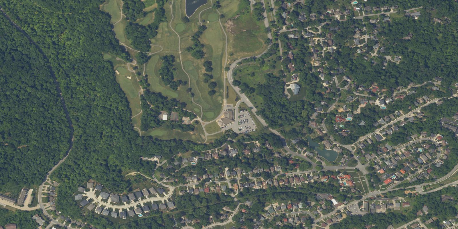 Satellite view of Devou Park Golf Course