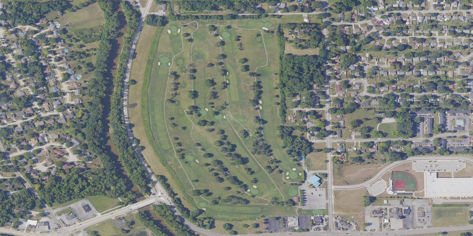 Satellite view of Donald Ross Golf Club