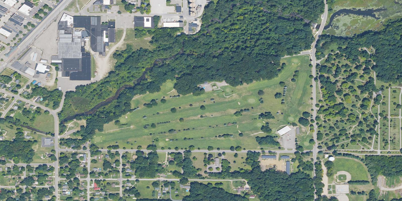 Satellite view of Dowagiac Elk's Golf Course