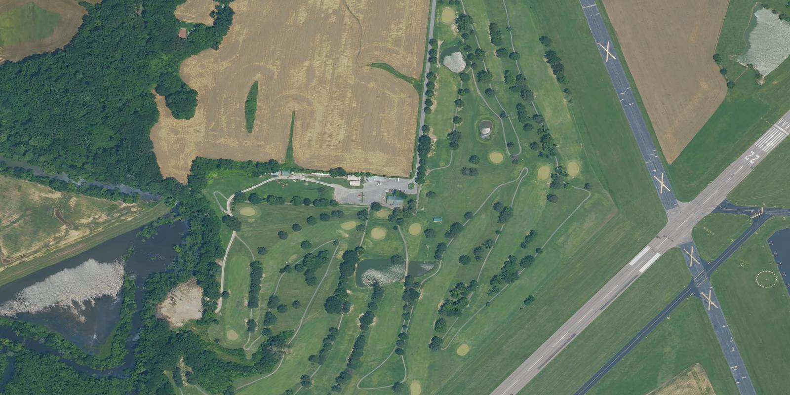 Satellite view of Dyersburg Municipal Golf Course