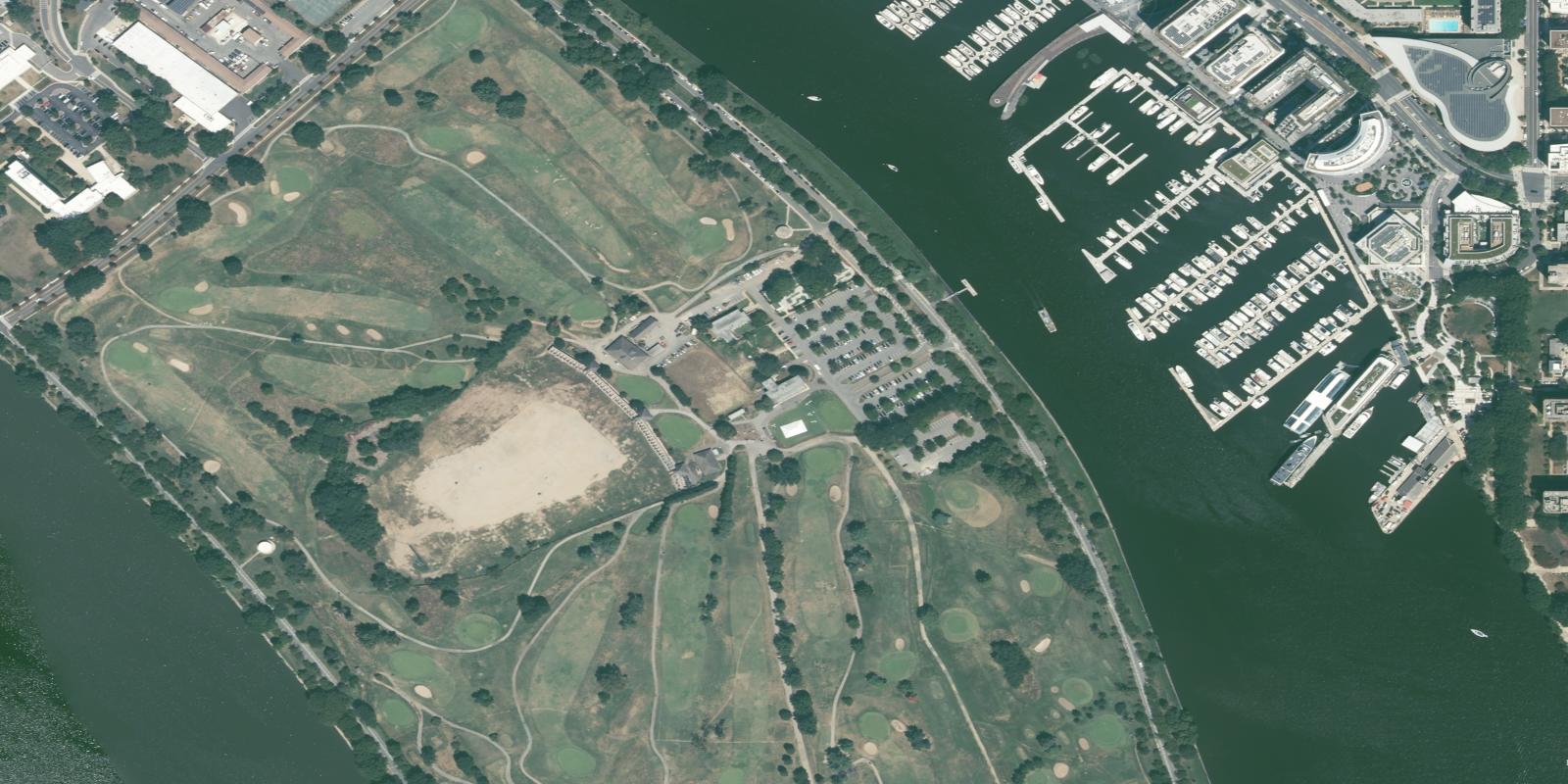 Satellite view of East Potomac Golf Club - Blue