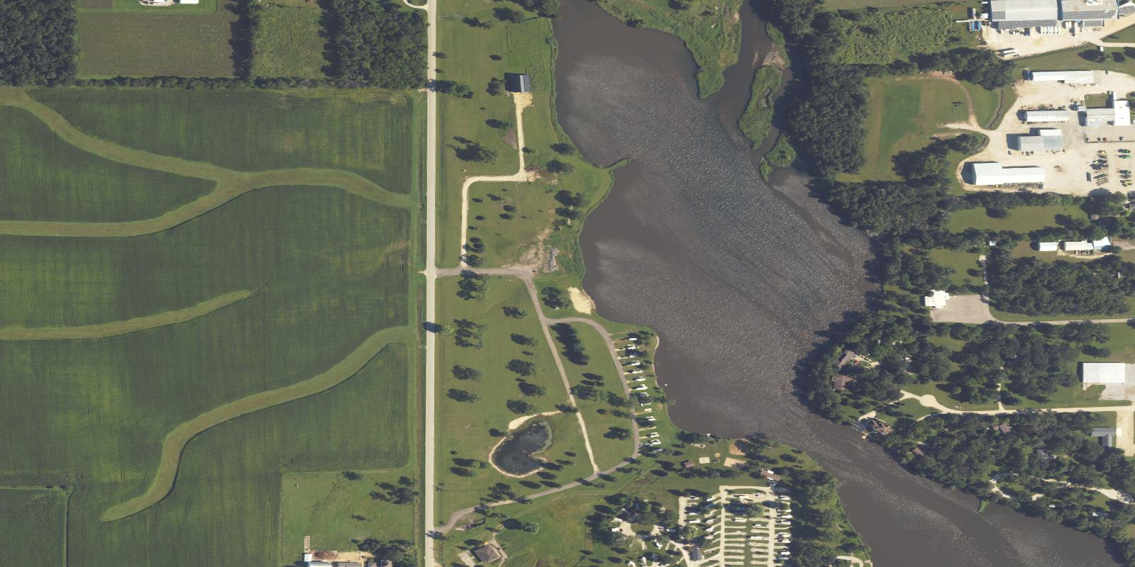 Satellite view of Edgewater Golf Course