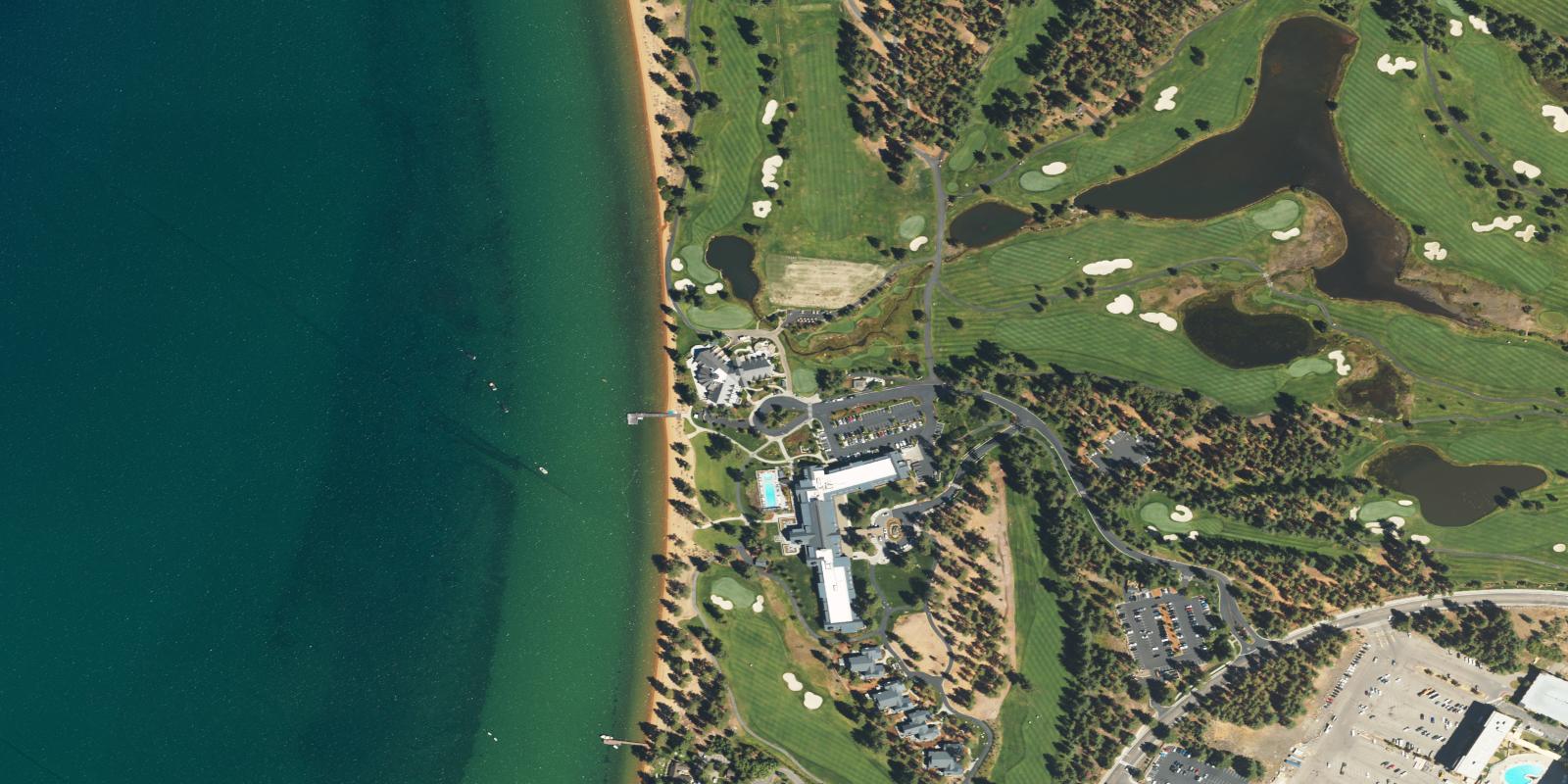 Satellite view of Edgewood Tahoe Golf Course