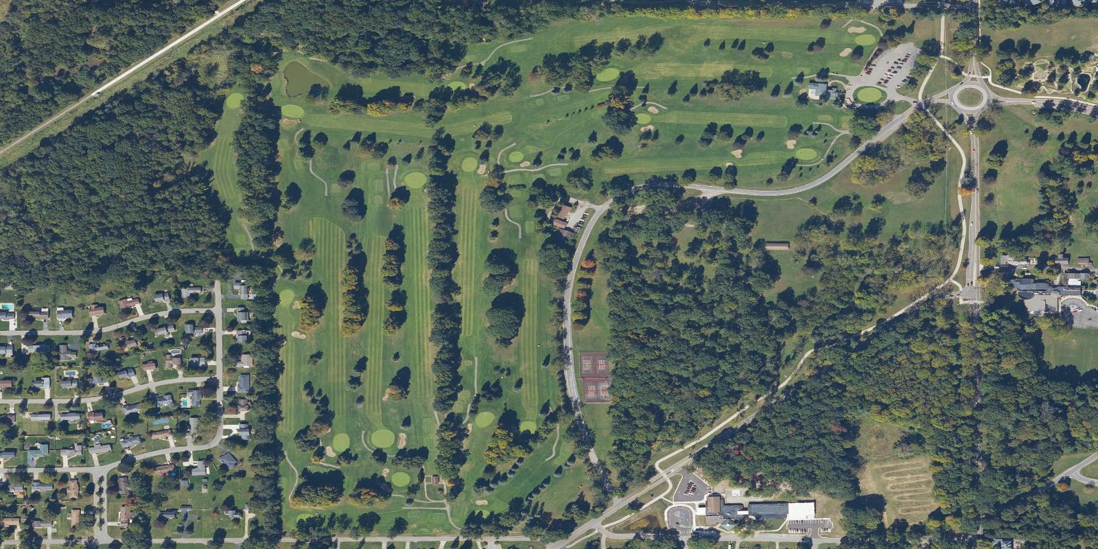 Satellite view of Ella Sharp Park Golf Course