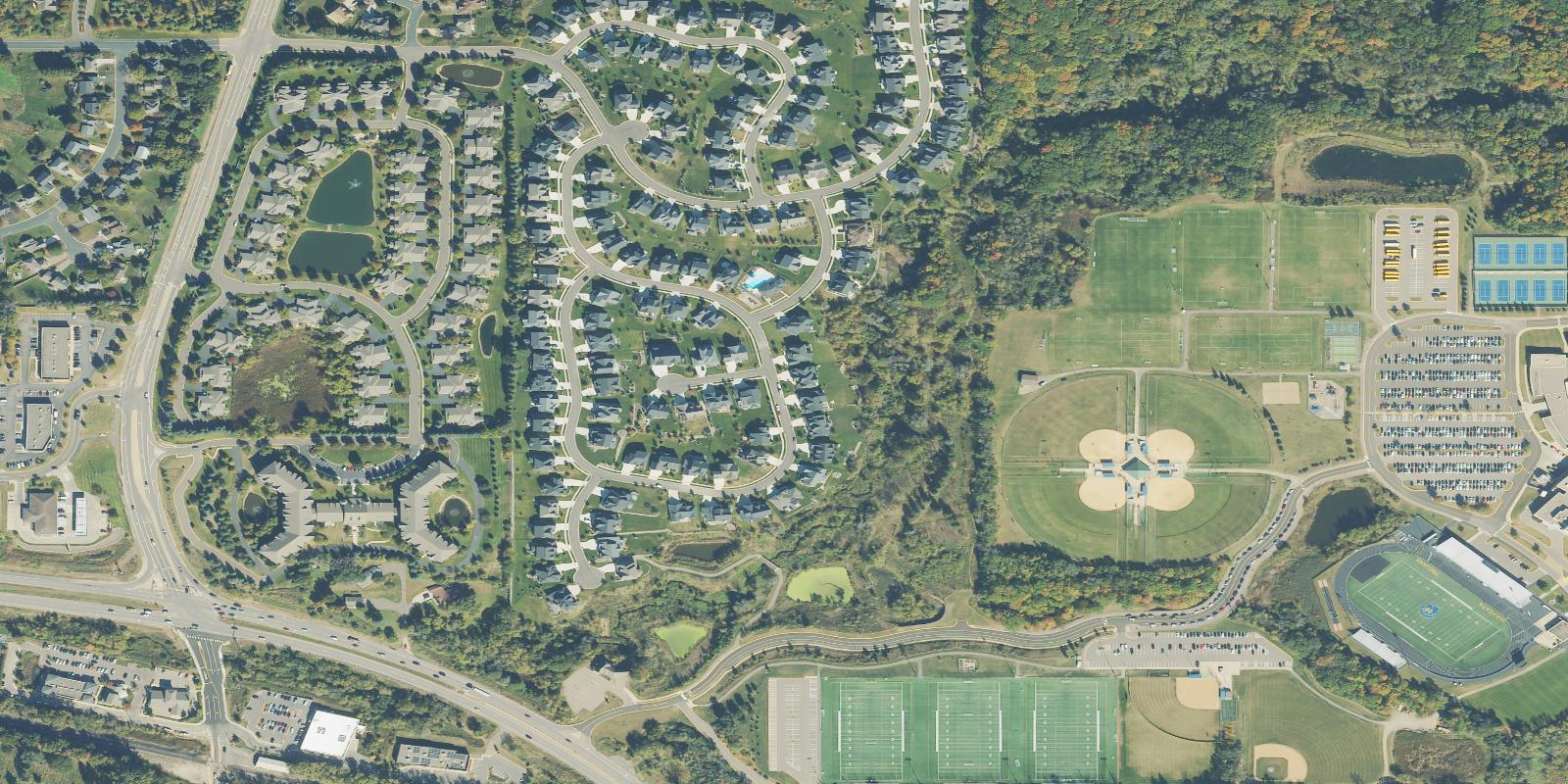 Satellite view of Elm Creek Golf Links