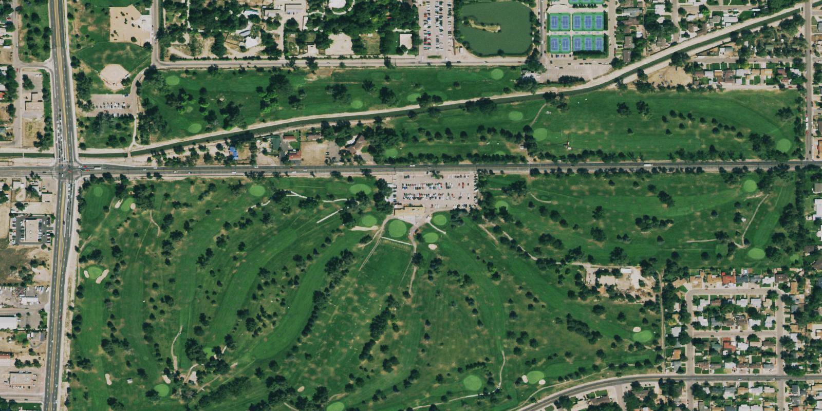 Satellite view of Elmwood Golf Course