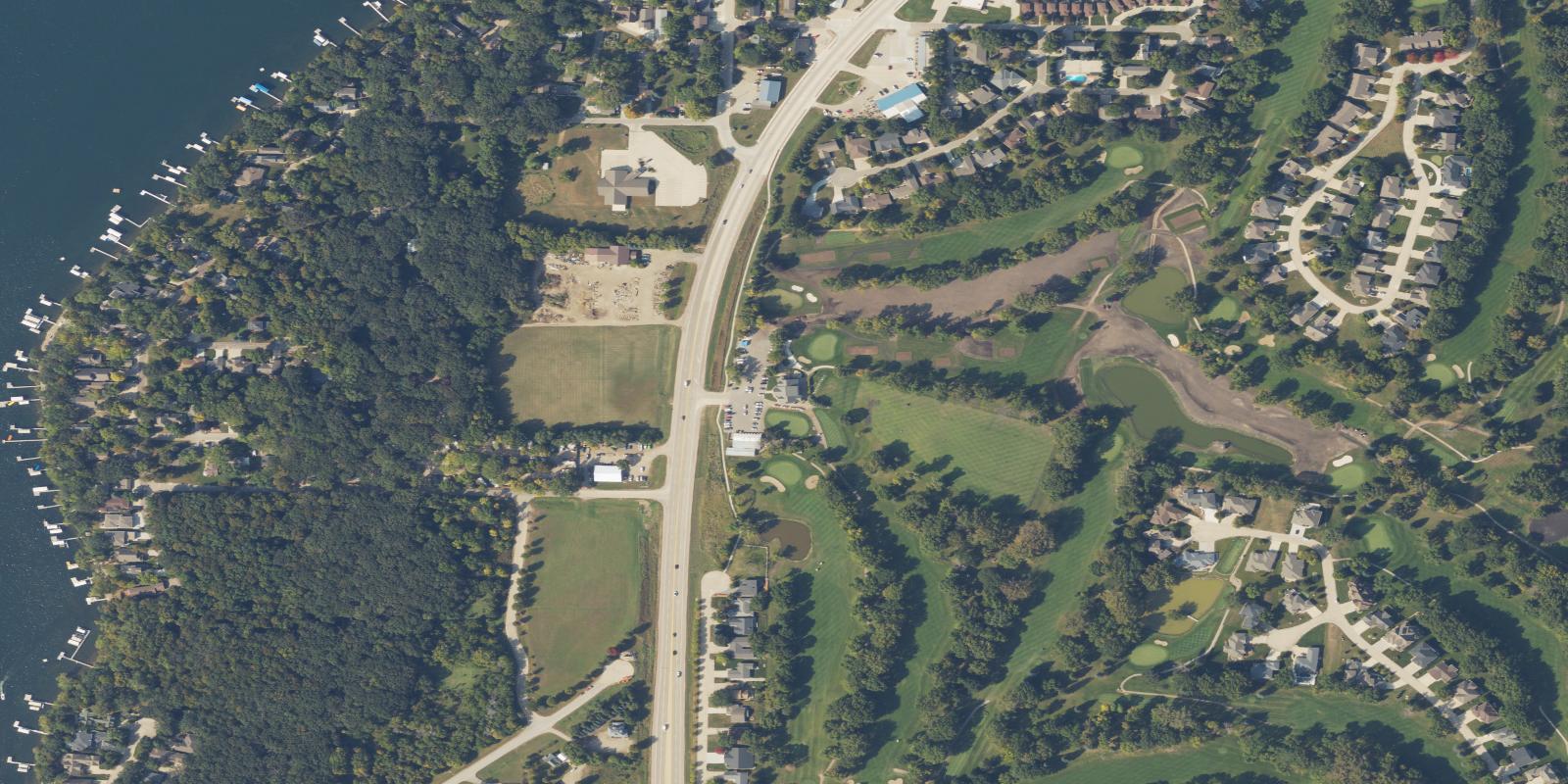 Satellite view of Emerald Hills Golf Club