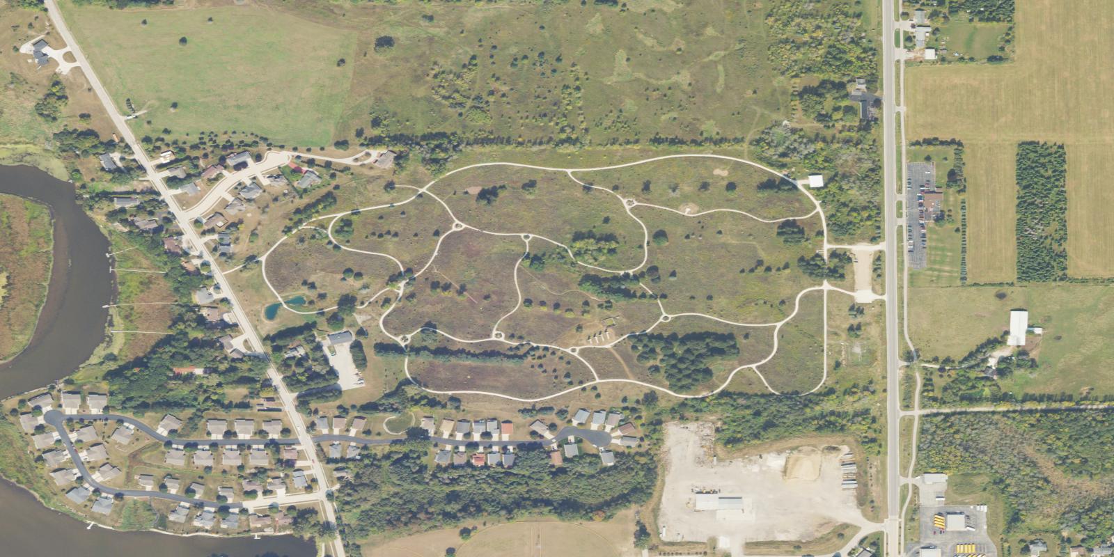 Satellite view of Emerald Hills Golf Course