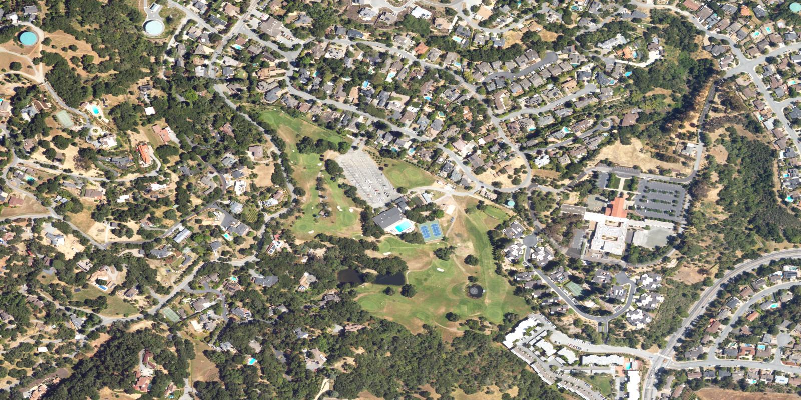 Satellite view of Emerald Hills Golf Course