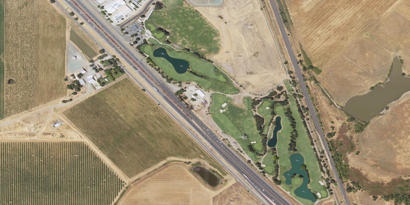 Satellite view of Emerald Lakes Golf Course