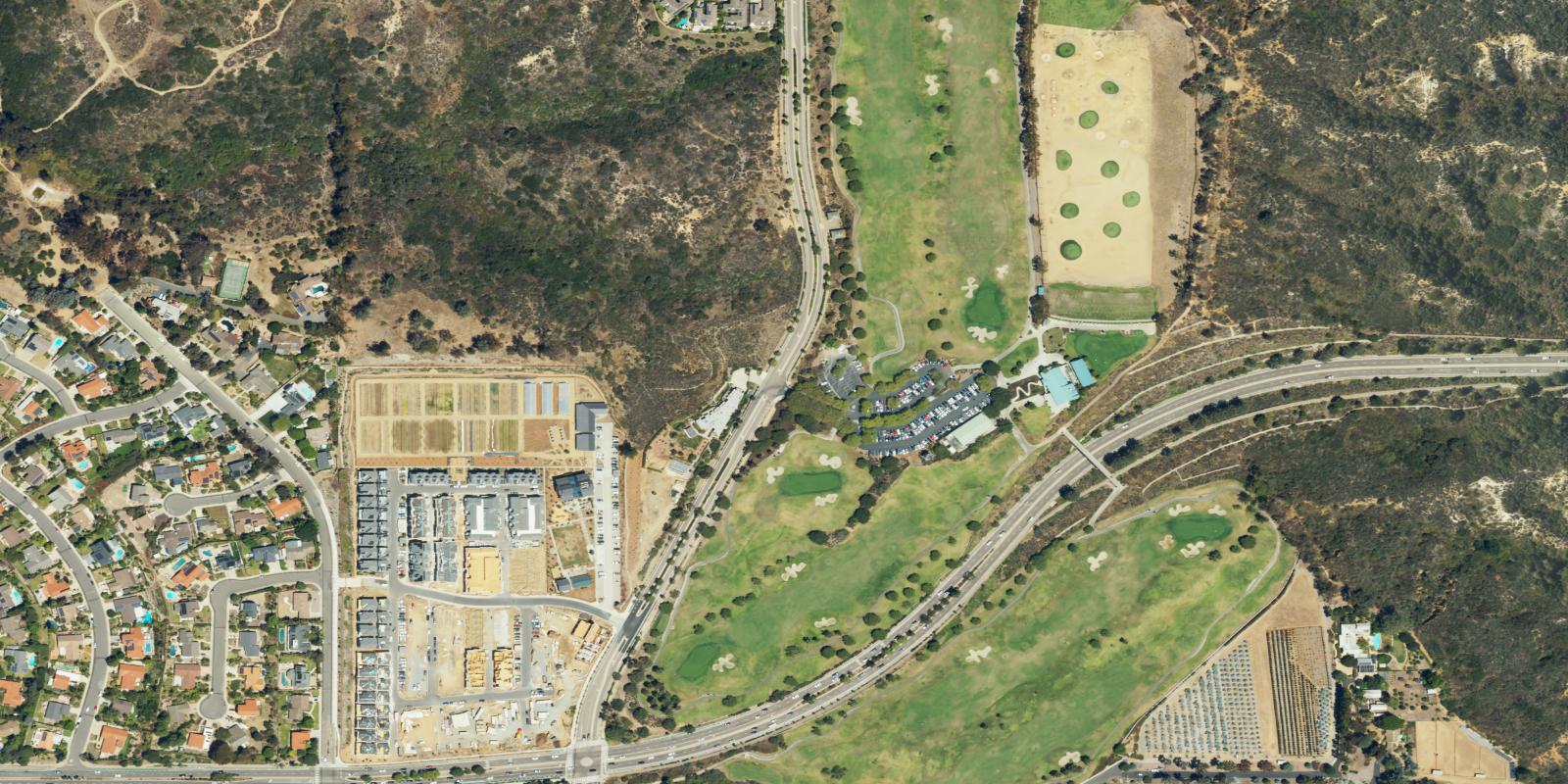 Satellite view of Encinitas Ranch Golf Course