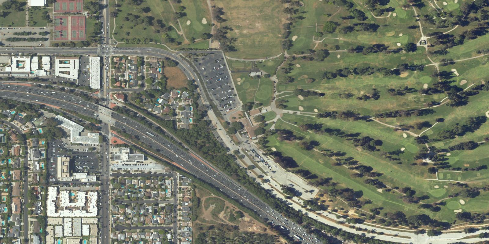 Satellite view of Encino At Sepulveda Golf Complex