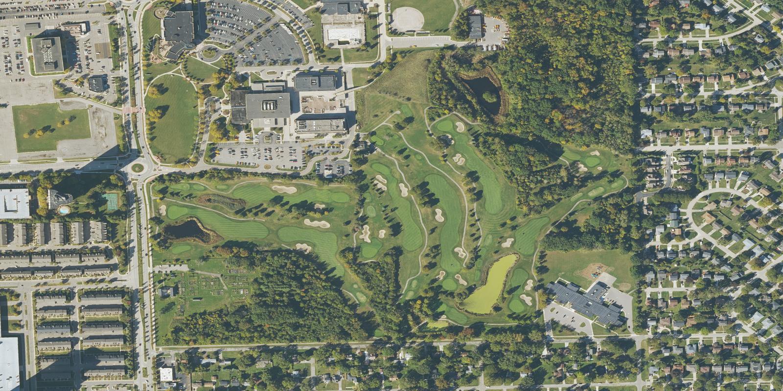 Satellite view of Evergreen Hills Golf Course