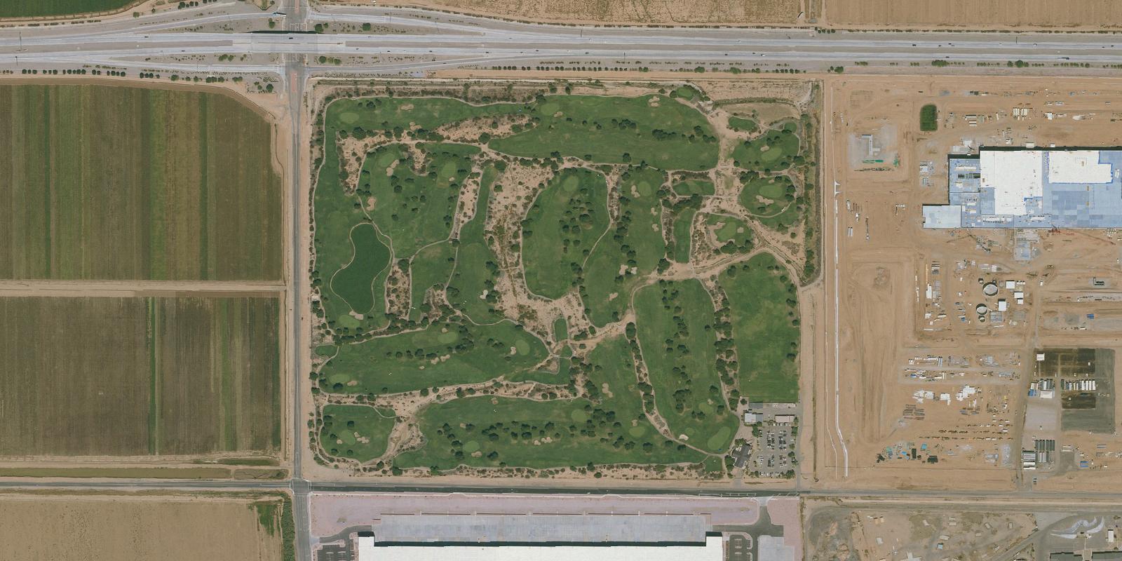 Satellite view of Falcon Dunes Golf Club