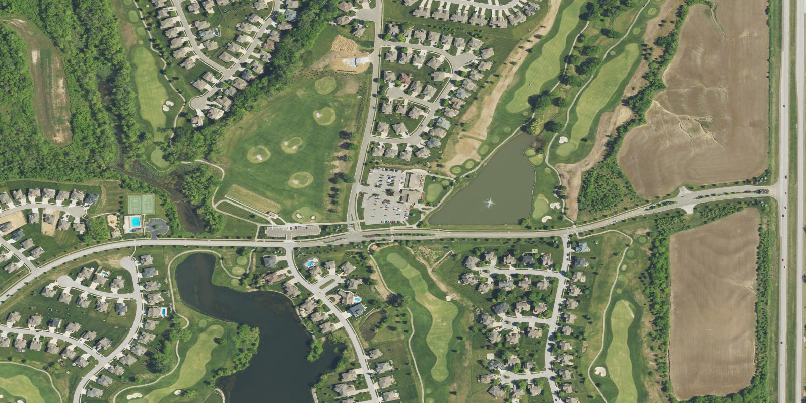 Satellite view of Falcon Lakes Golf Course