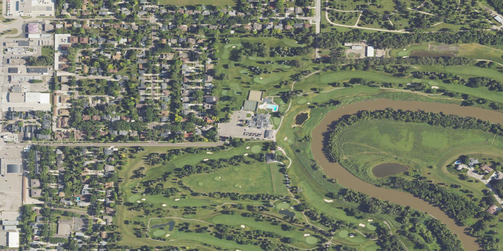 Satellite view of Fargo Country Club