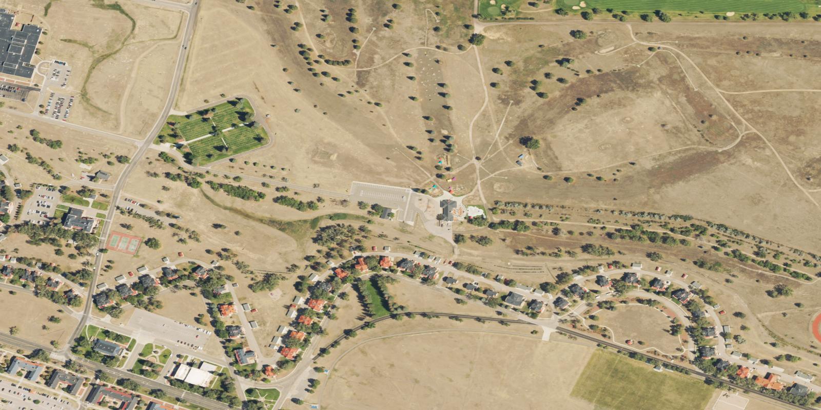 Satellite view of F.E. Warren AFB Golf Club