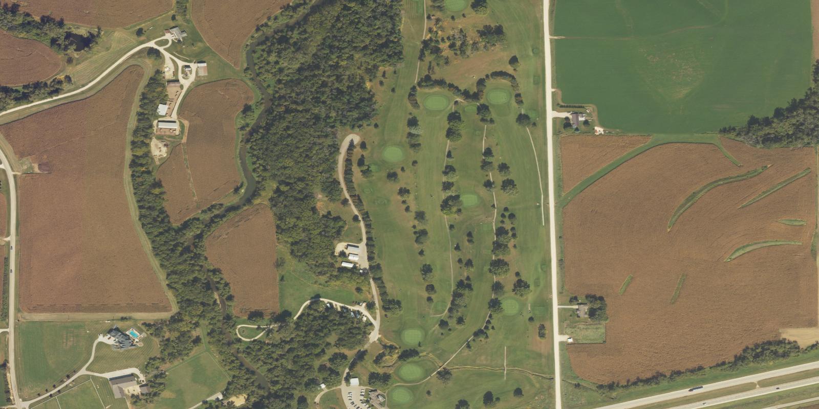 Satellite view of Fillmore Fairways Golf Course