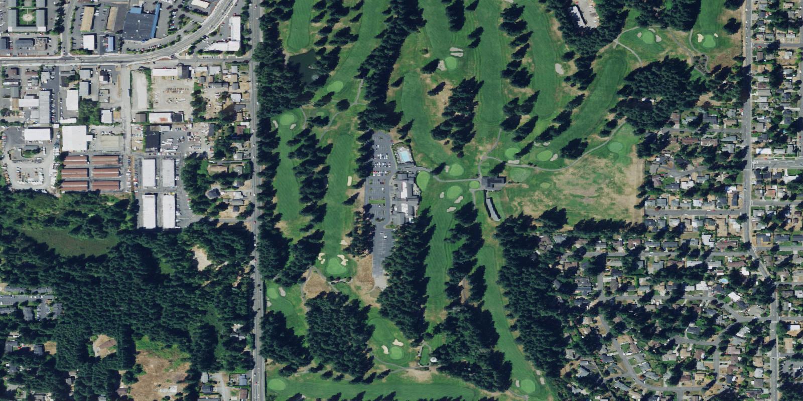 Satellite view of Fircrest Golf Club