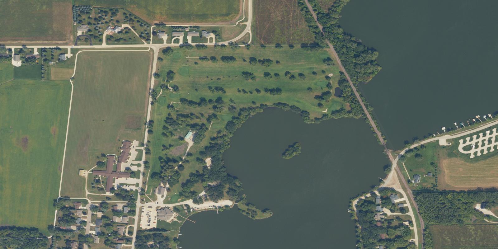 Satellite view of Five Island Golf Course
