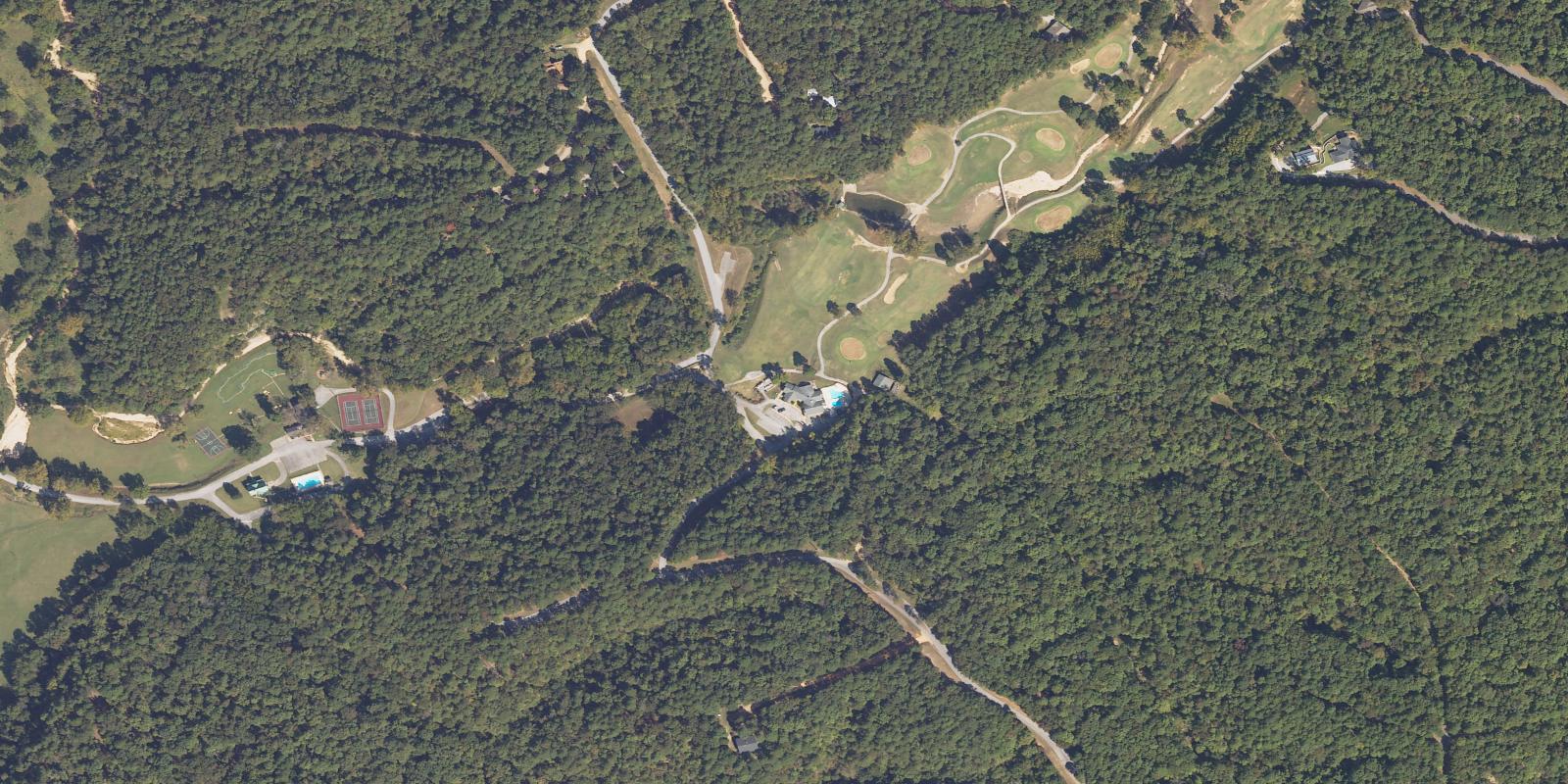 Satellite view of Flint Ridge Golf Course